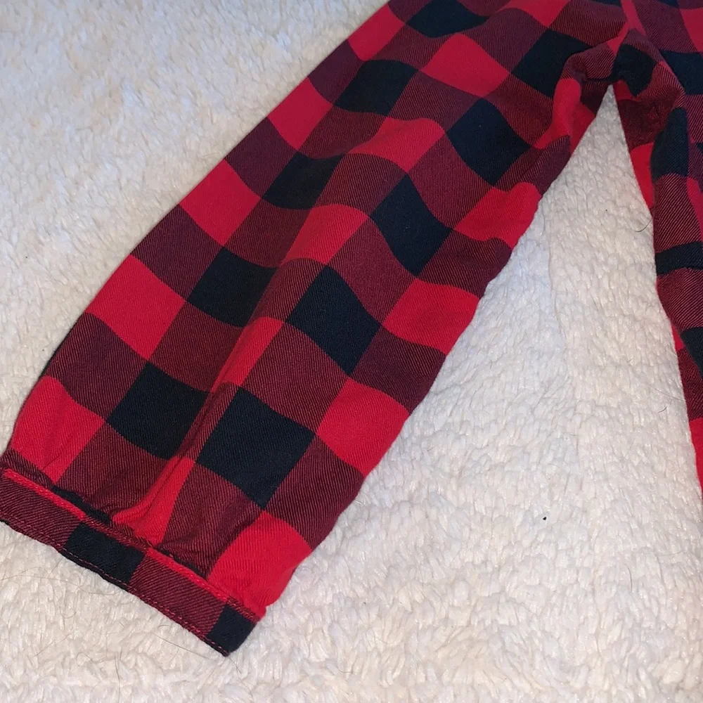 Gap Girl’s Buffalo Plaid Dress 5 Red & Black EUC